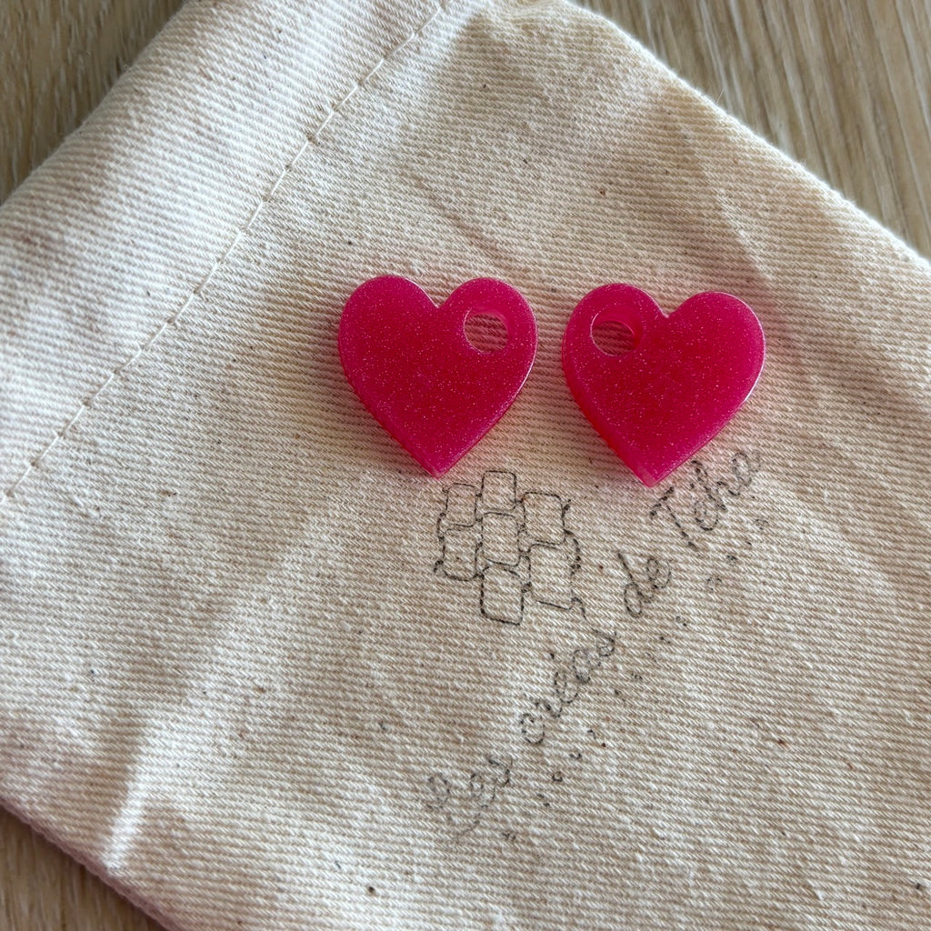 Pampilles interchangeables avec ou sans créoles modèle Amor Octobre rose