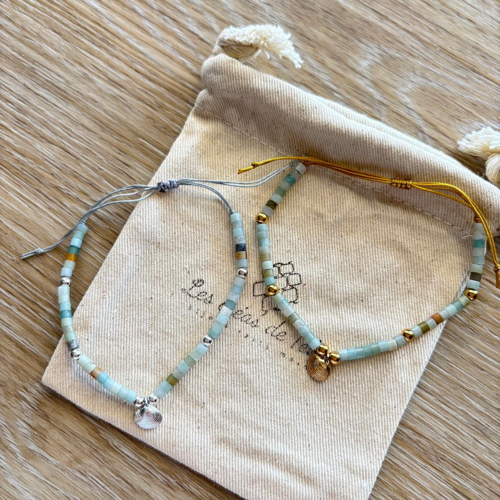 Bracelet en perles en pierres naturelles modèle Lagune