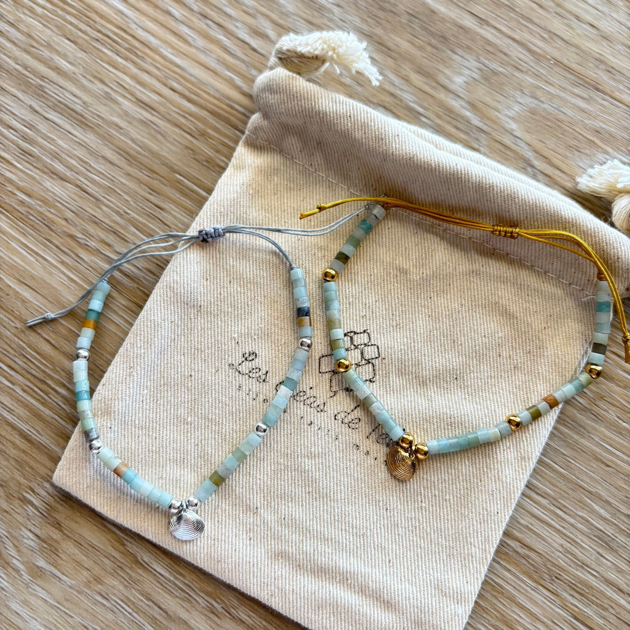 Bracelet en perles en pierres naturelles modèle Lagune