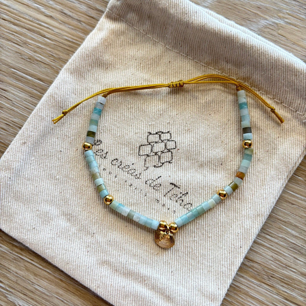 Bracelet en perles en pierres naturelles modèle Lagune