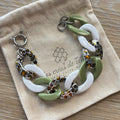 Bracelet tendance grosses mailles modèle Ohéa fauve argenté