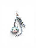 Grigri de sac, porte clés  modèle Cat gris