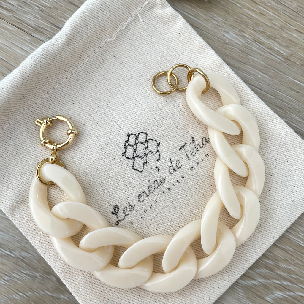 Bracelet tendance grosses mailles modèle Ohéa