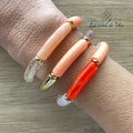 Bracelet élastique tendance perles incurvées modèle Ata