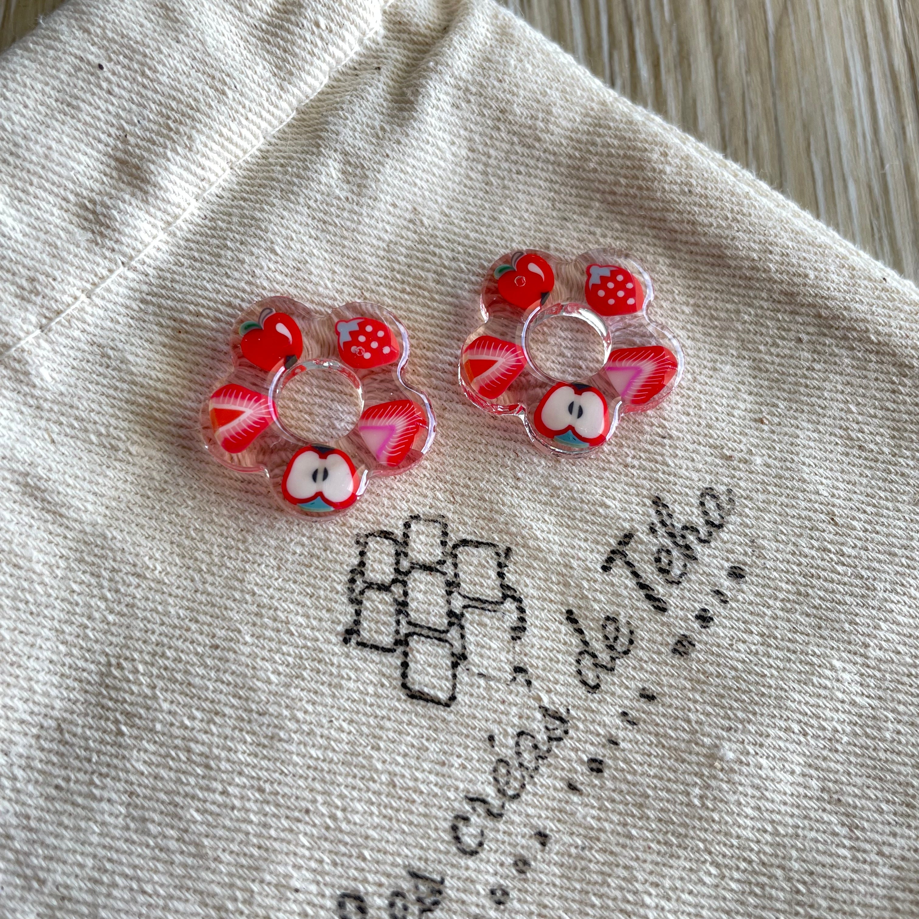 Pampilles fleurs avec ou sans créoles en acier inoxydable modèle Frutti Pop