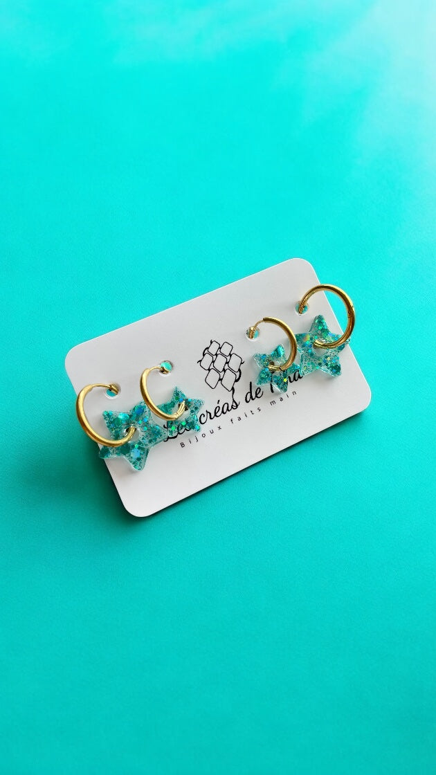Box créoles avec breloque étoiles Matchy Matchy