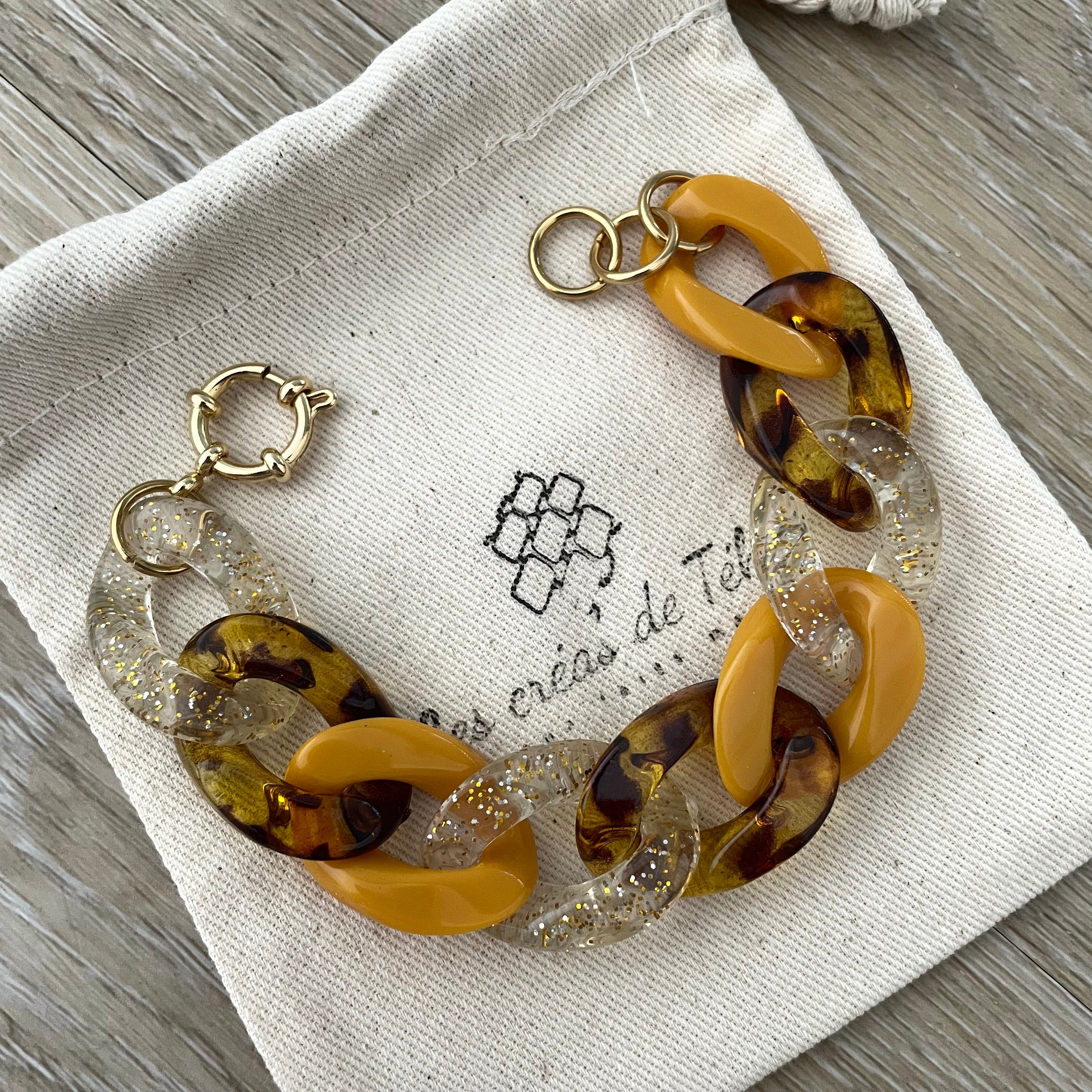 Bracelet tendance grosses mailles modèle Ohéa