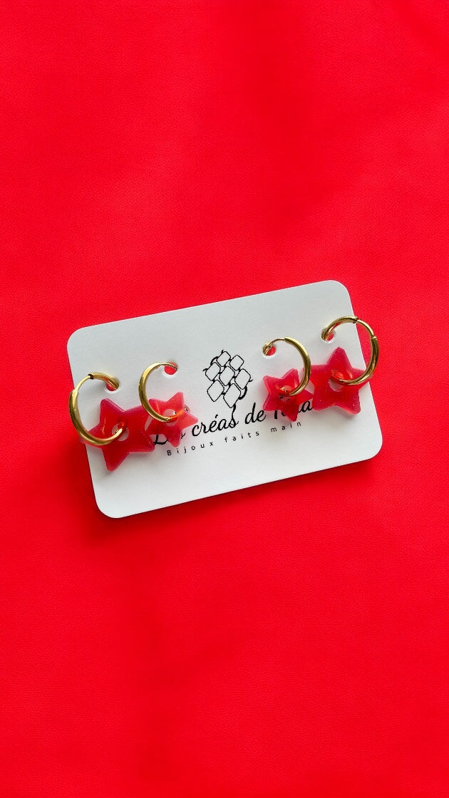 Box créoles avec breloque étoiles Matchy Matchy