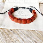 Bracelet homme modèle Mohina en perles en bois et cordon