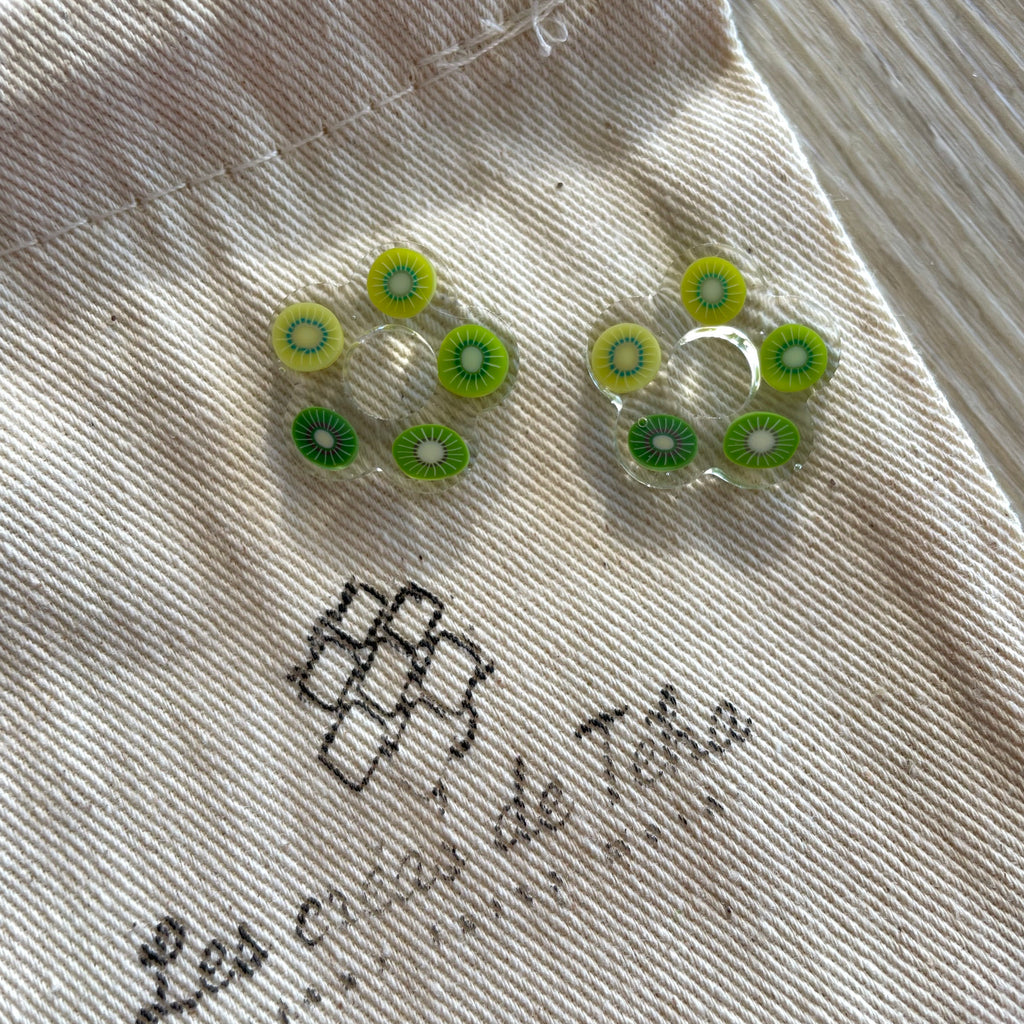 Pampilles fleurs avec ou sans créoles en acier inoxydable modèle Frutti Pop