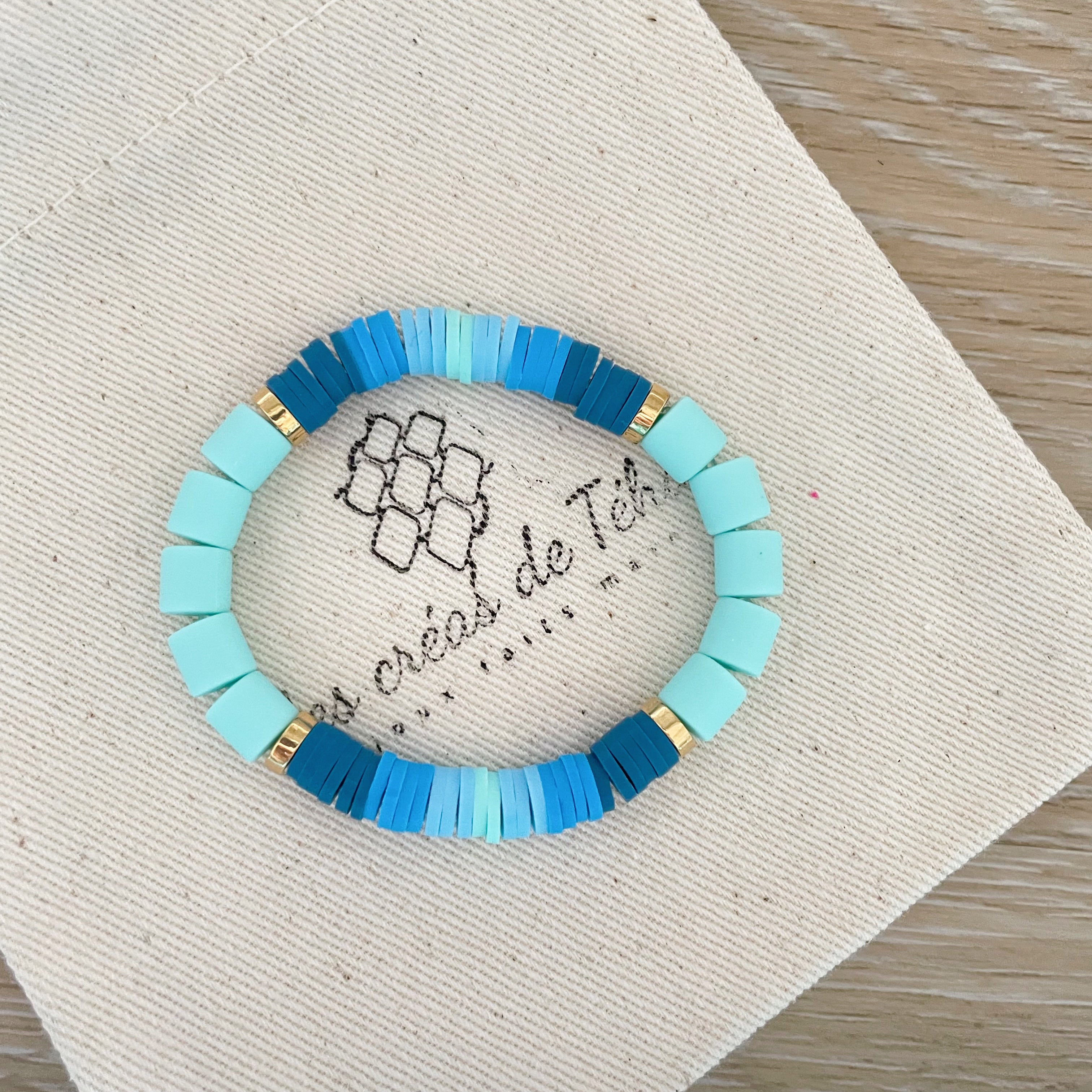 Bracelet enfant, élastique en perles polymère modèle Candy