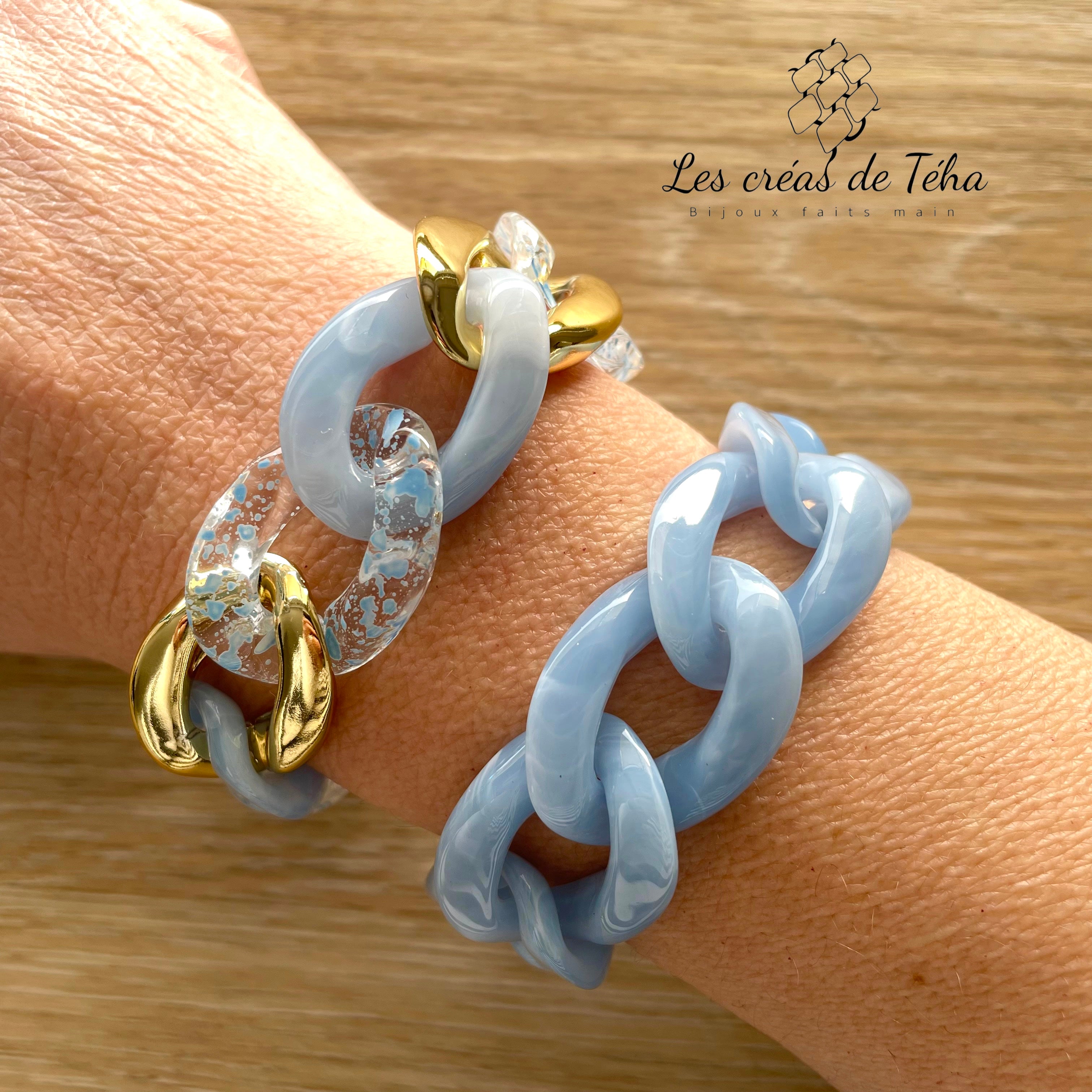 Bracelet tendance grosses mailles modèle Ohéa