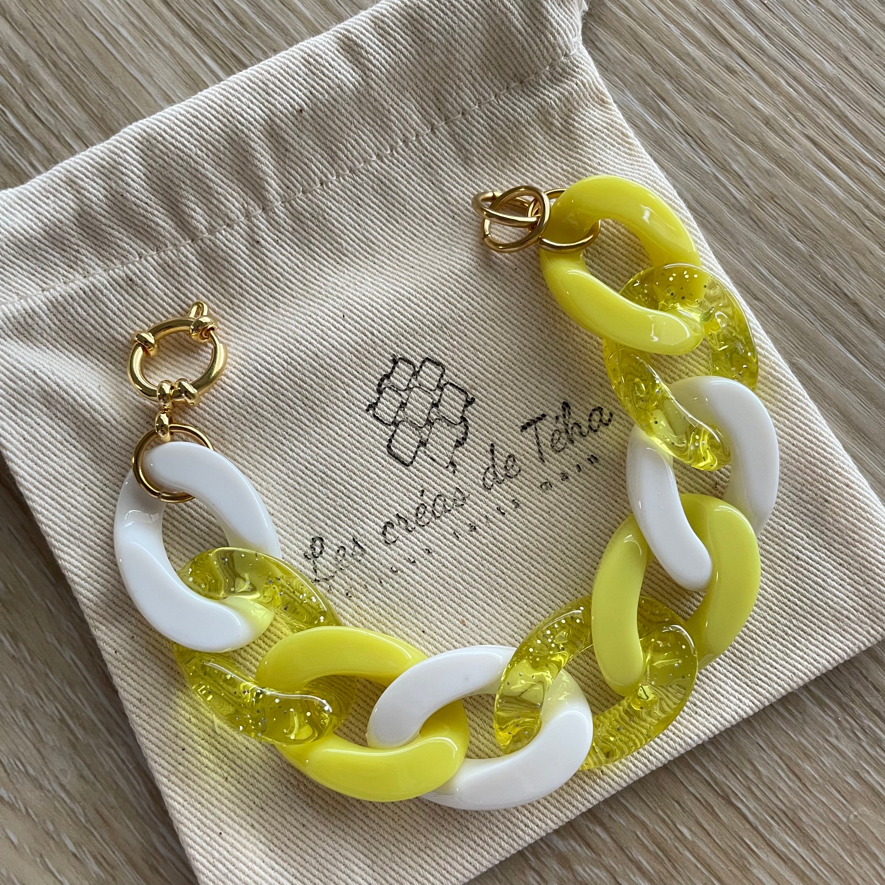 Bracelet tendance grosses mailles modèle Ohéa