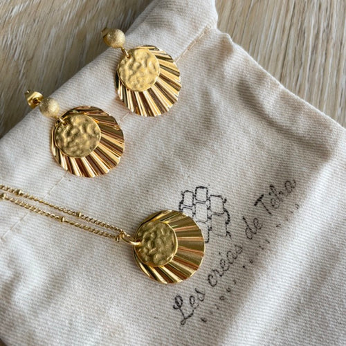 Boucles d'oreilles en acier inoxydable  modèle Solstice