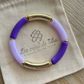 Bracelet élastique tendance perles incurvées modèle Ata