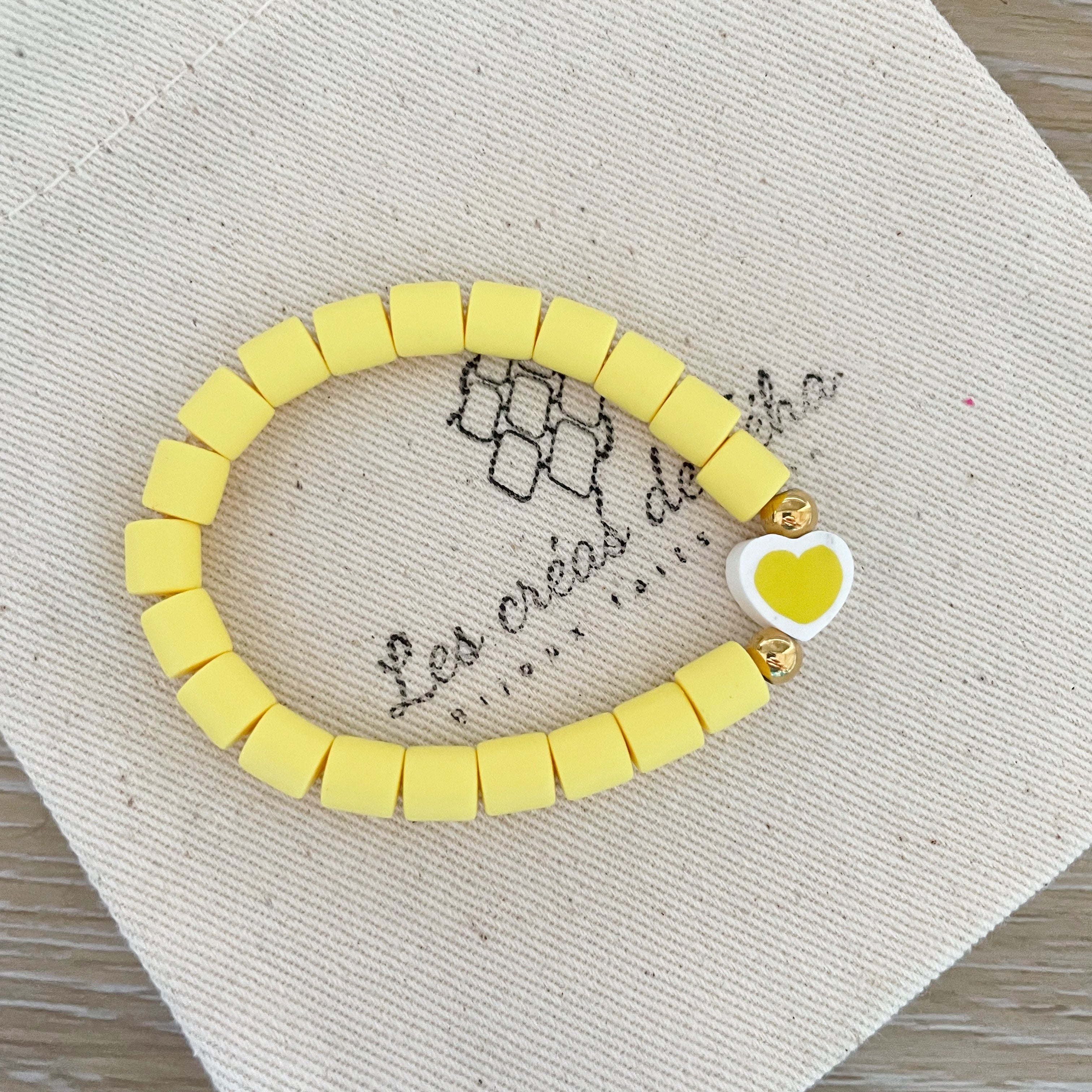 Bracelet enfant, élastique en perles polymère modèle Candy