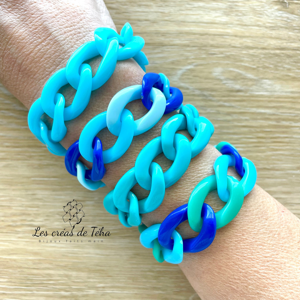 Bracelet tendance en grosses mailles taille M modèle Ohéa