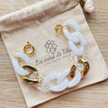 Bracelet tendance grosses mailles en acrylique et acier inoxydable modèle Ohea