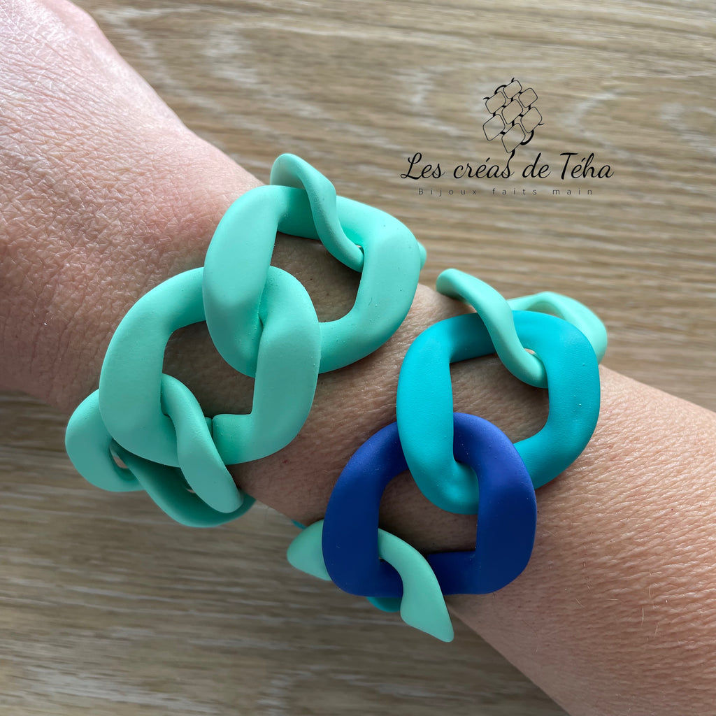Bracelet  mat en grosses mailles  modèle New Ohéa