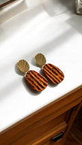 Boucles d’oreilles tendance  en  acier inoxydable modèle Māpura