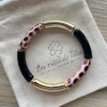 Bracelet élastique tendance perles incurvées modèle Ata