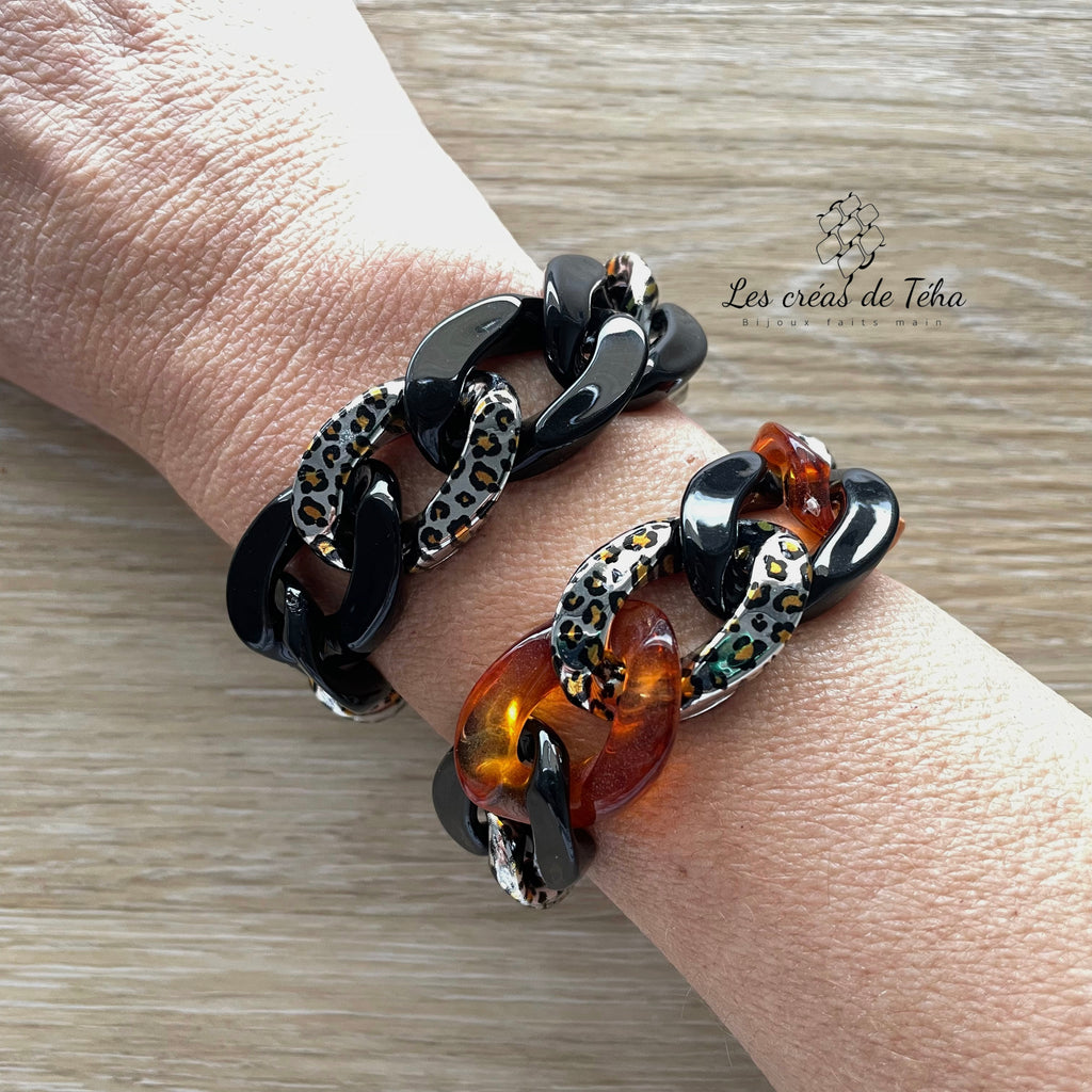 Bracelet tendance grosses mailles modèle Ohéa