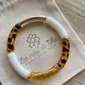 Bracelet élastique tendance perles incurvées modèle Ata