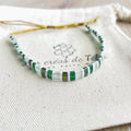 Bracelet en perles de verre et cordon modèle Huira