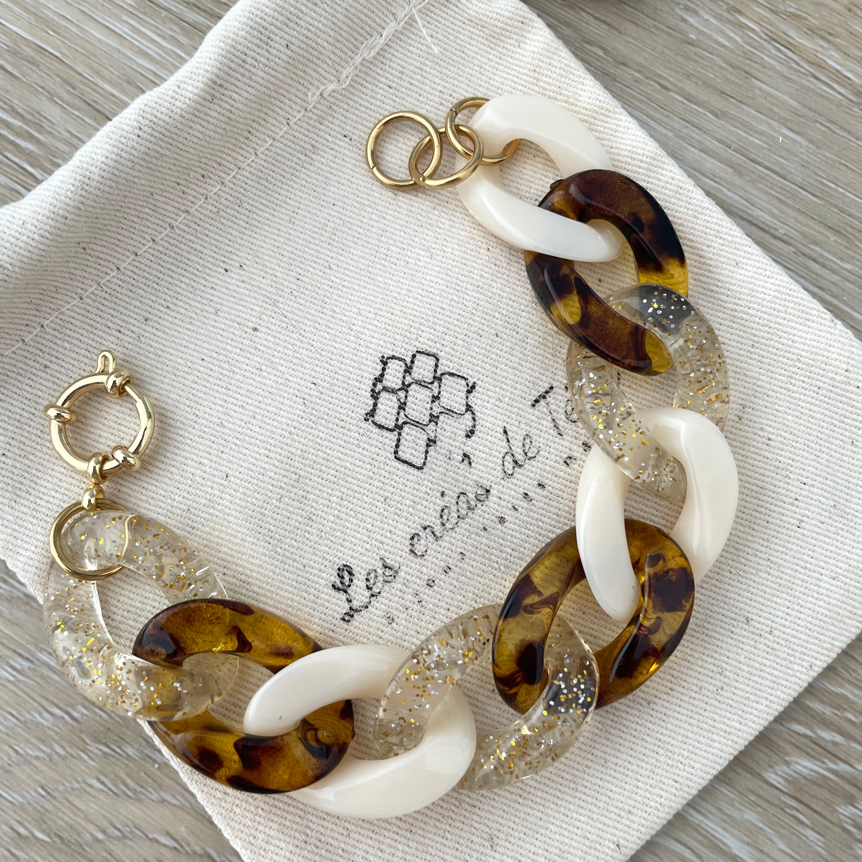 Bracelet tendance grosses mailles modèle Ohéa