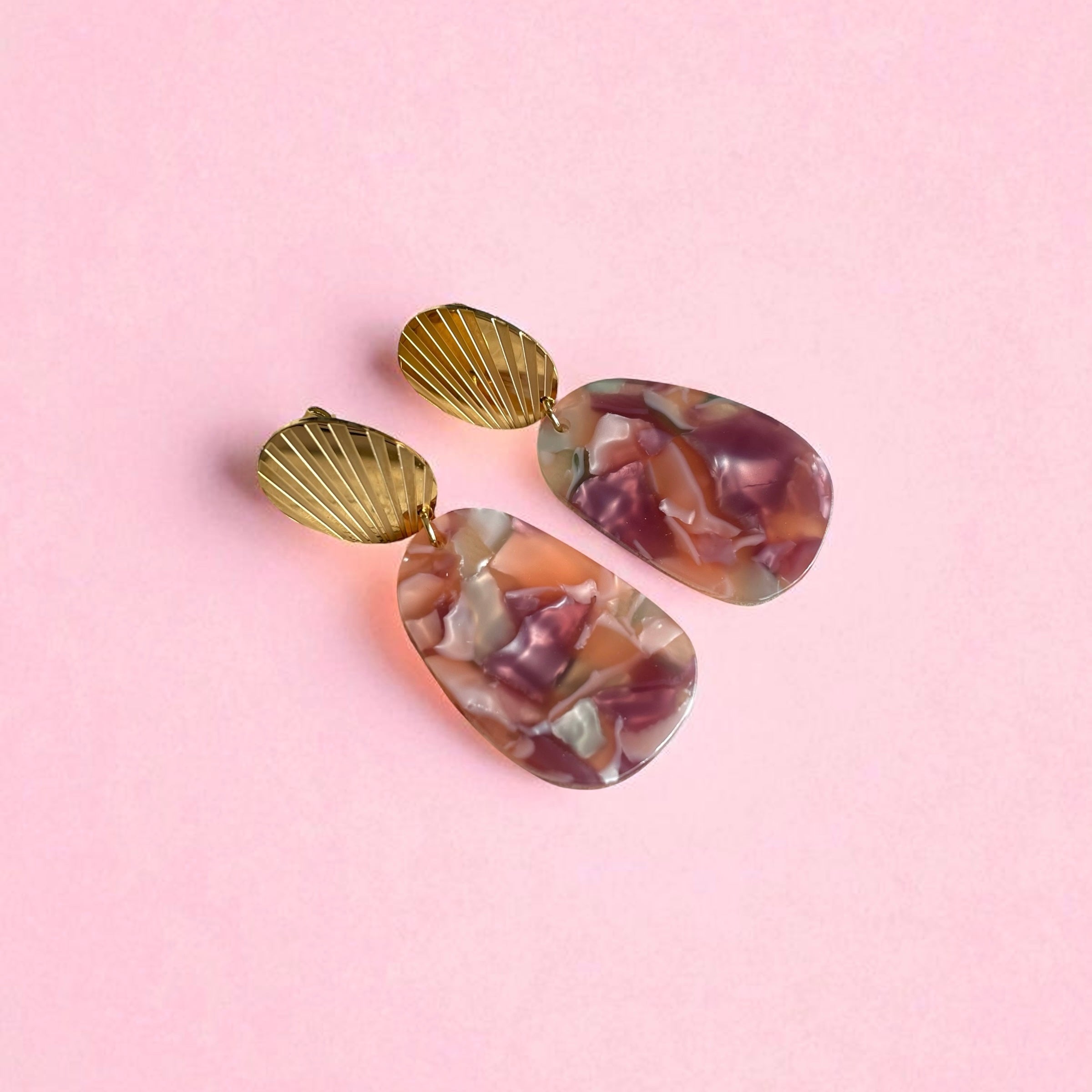 Boucles d’oreilles en  acier inoxydable modèle Māpura