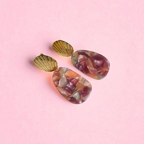 Boucles d’oreilles en  acier inoxydable modèle Māpura