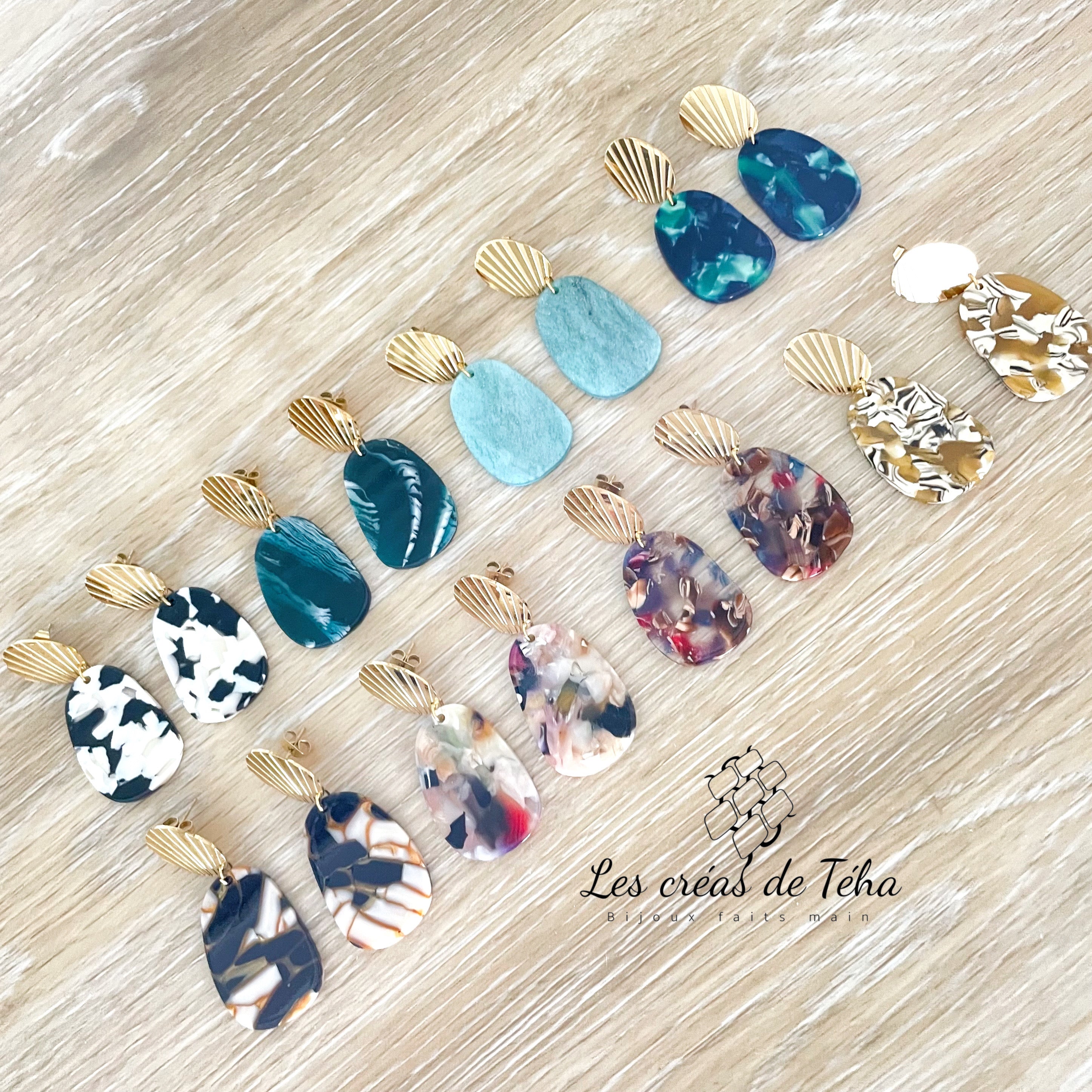 Boucles d’oreilles en  acier inoxydable modèle Māpura