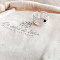 Bague en plaqué argent  modèle Tao'a