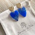 Boucles d’oreilles tendance en acier inoxydable modèle Coração