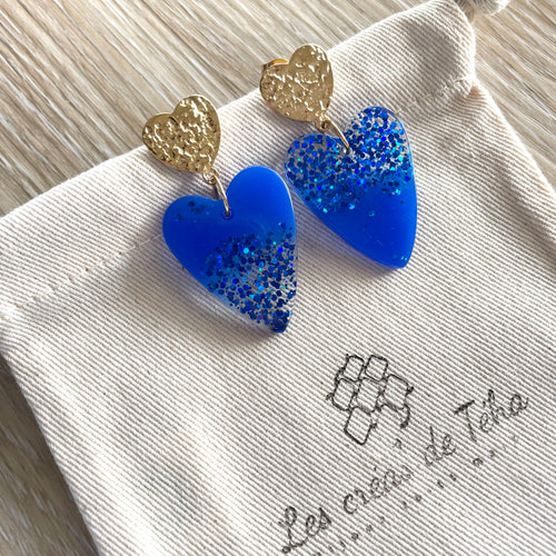 Boucles d’oreilles tendance en acier inoxydable modèle Coração