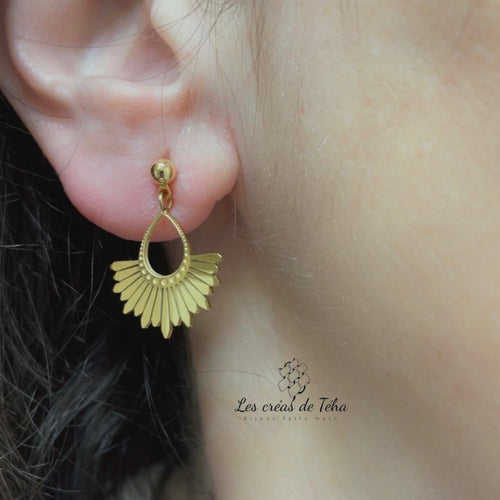 Boucles d'oreilles en acier inoxydable  modèle Soléa