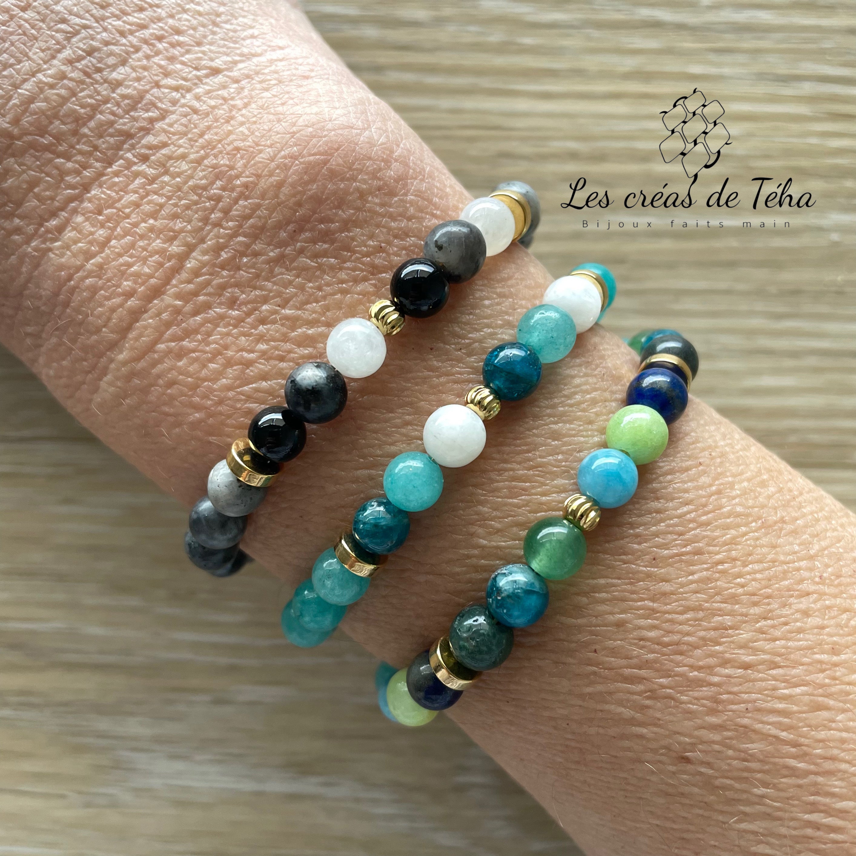 Bracelet en pierres naturelles modèle Gaïa