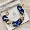 Bracelet tendance grosses mailles en acrylique et acier inoxydable modèle Ohea