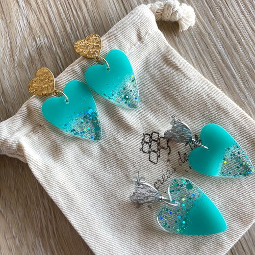 Boucles d’oreilles tendance en acier inoxydable modèle Coração