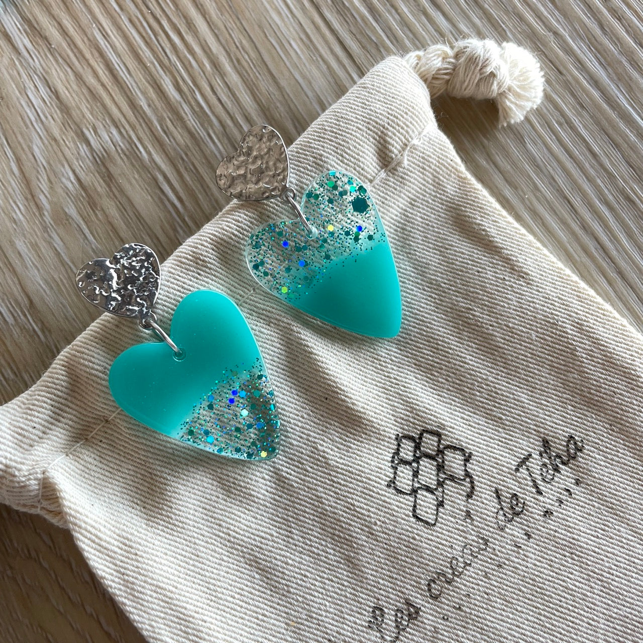 Boucles d’oreilles tendance en acier inoxydable modèle Coração