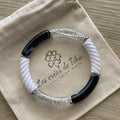 Bracelet élastique tendance perles incurvées modèle Ata