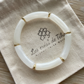 Bracelet élastique tendance perles incurvées modèle Ata