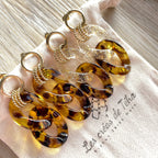Boucles d'oreilles en grosses mailles modèle Ohea
