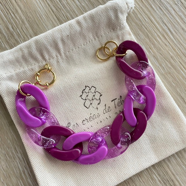 Bracelet tendance grosses mailles modèle Ohéa