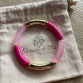 Bracelet élastique tendance perles incurvées modèle Ata