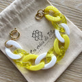 Bracelet tendance grosses mailles jaune ou vert modèle Ohéa
