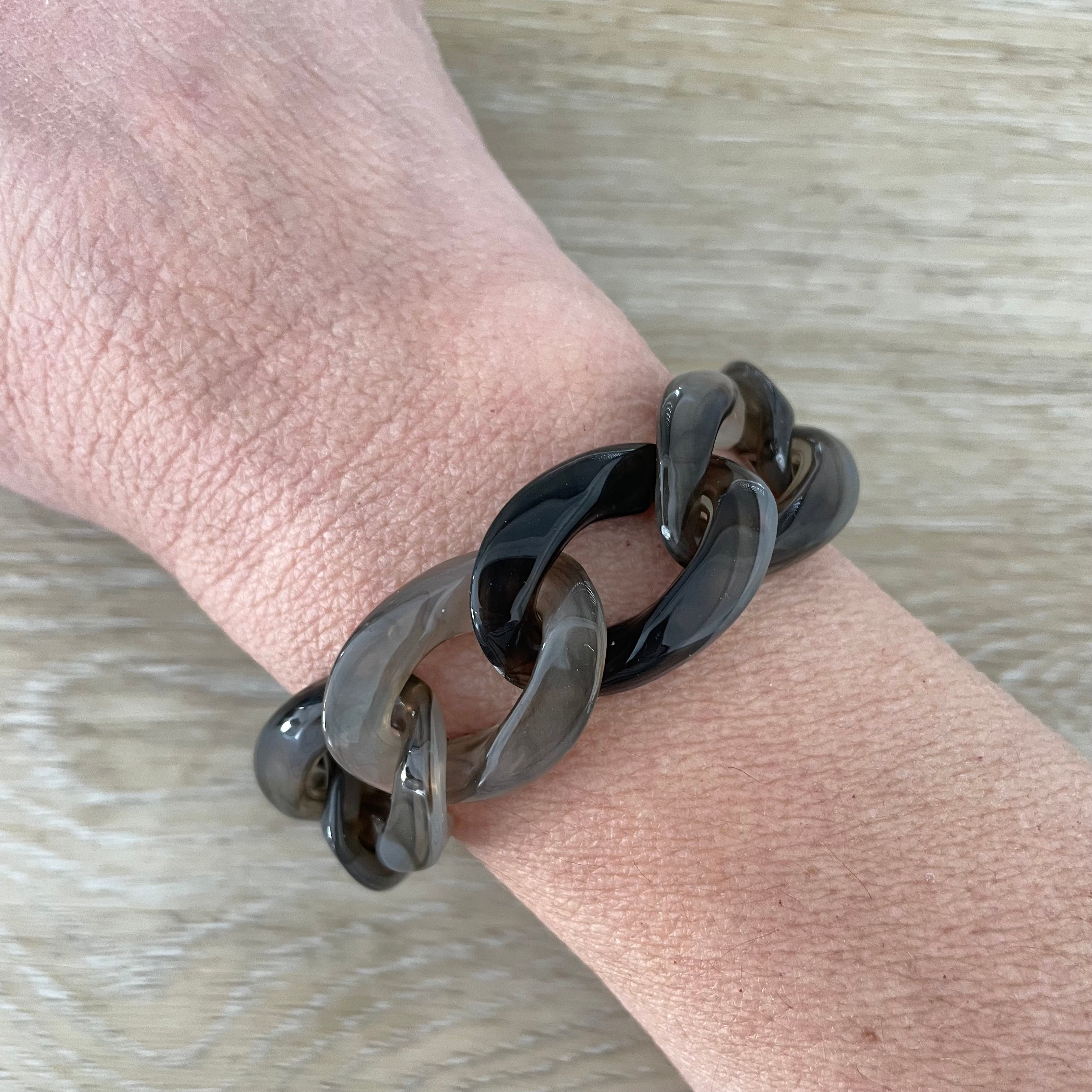 Bracelet tendance grosses mailles modèle Ohéa