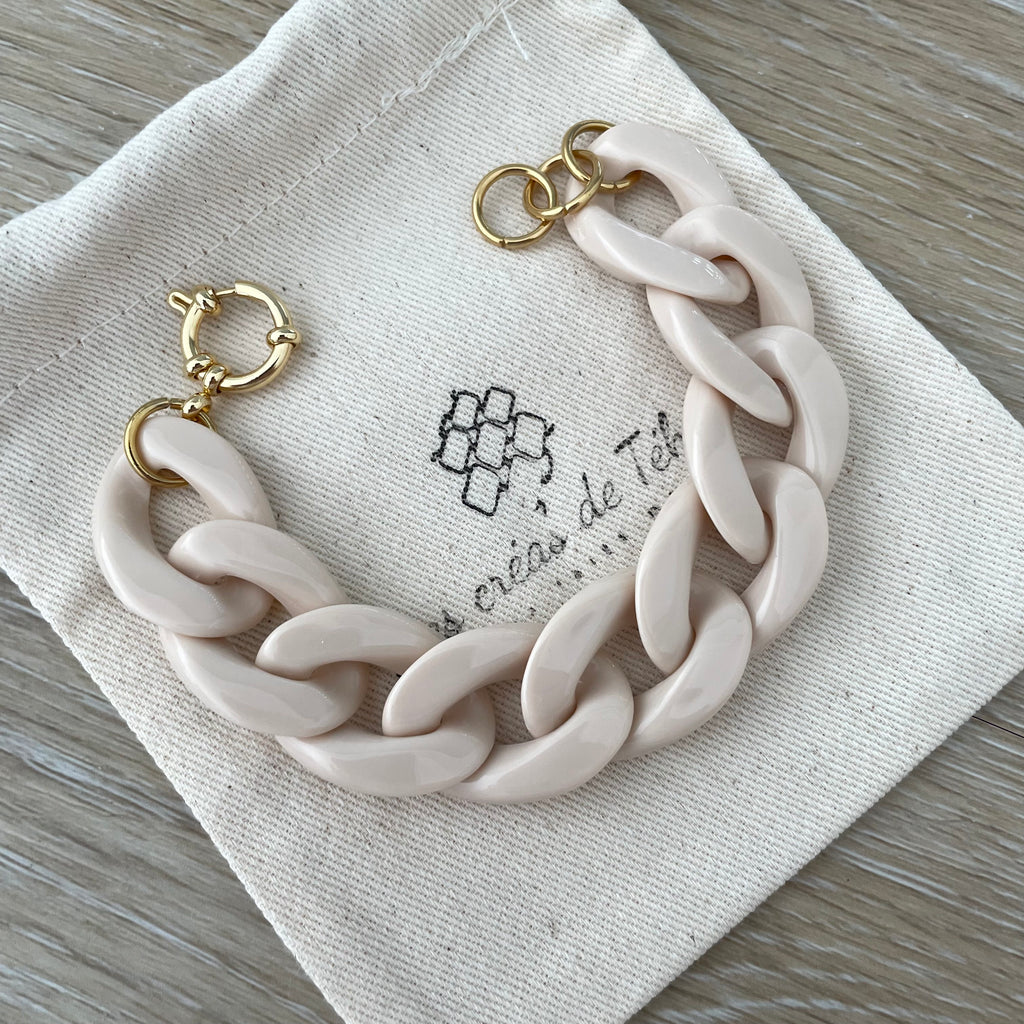 Bracelet tendance grosses mailles modèle Ohéa