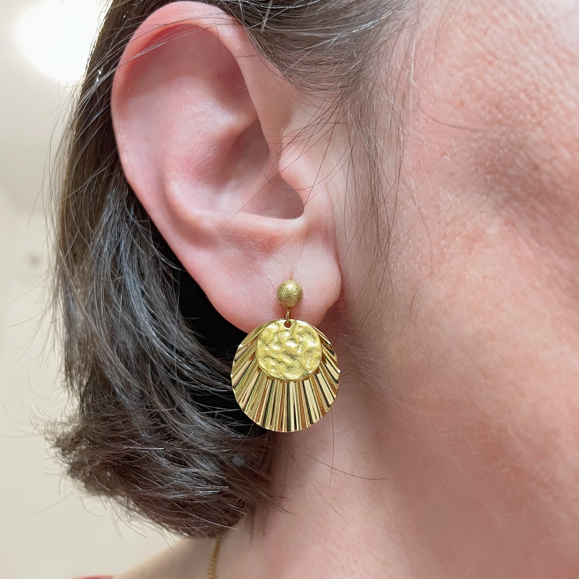 Boucles d'oreilles en acier inoxydable  modèle Solstice