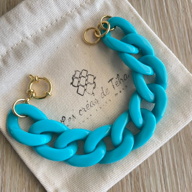 Bracelet tendance en grosses mailles taille M modèle Ohéa